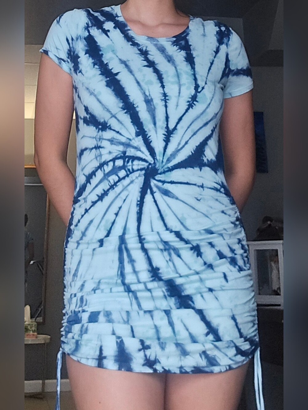 PINK Victoria's Secret Blue Tie-Dye Swim Coverup